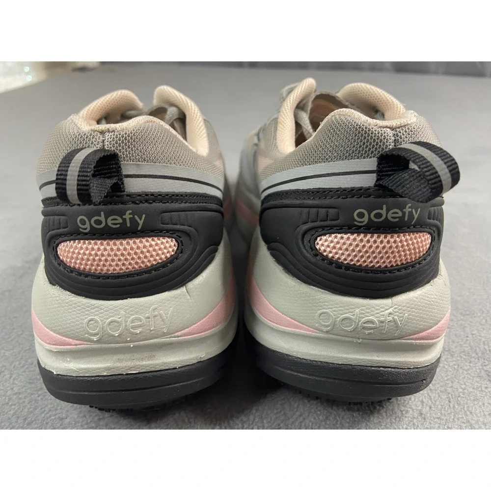 Gravity Defyer Gdefy Shoes Womens‎ 7.5 Gray Pink Ion Walking Sneakers Comfort